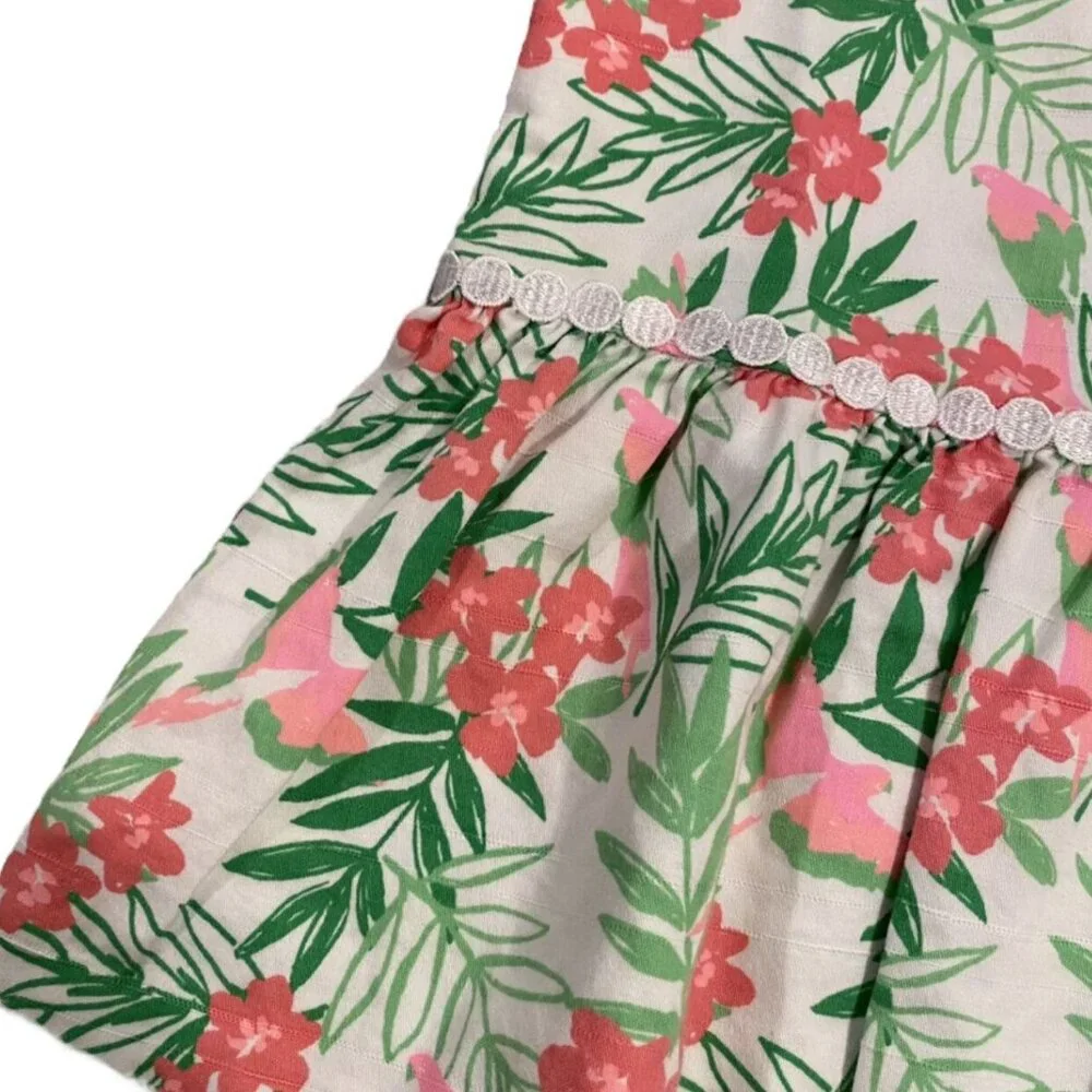 Janie and Jack Sz 3 Tropical Macaw Birds & Flowers Dress
